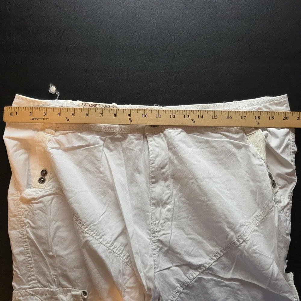 Vintage Stone Touch Cargo Shorts Skater Baggy Combat White Grunge Long 40 NWT